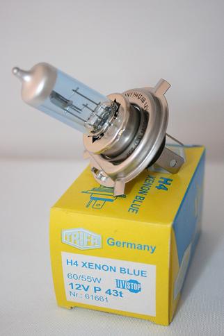 H4 12V 60/55W P43t XENON BLUE